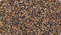 L'échantillon en couleur Café au lait de WARCO pour les surfaces d'aspect naturel, fabriqué à partir de granulat de caoutchouc EPDM entièrement coloré.